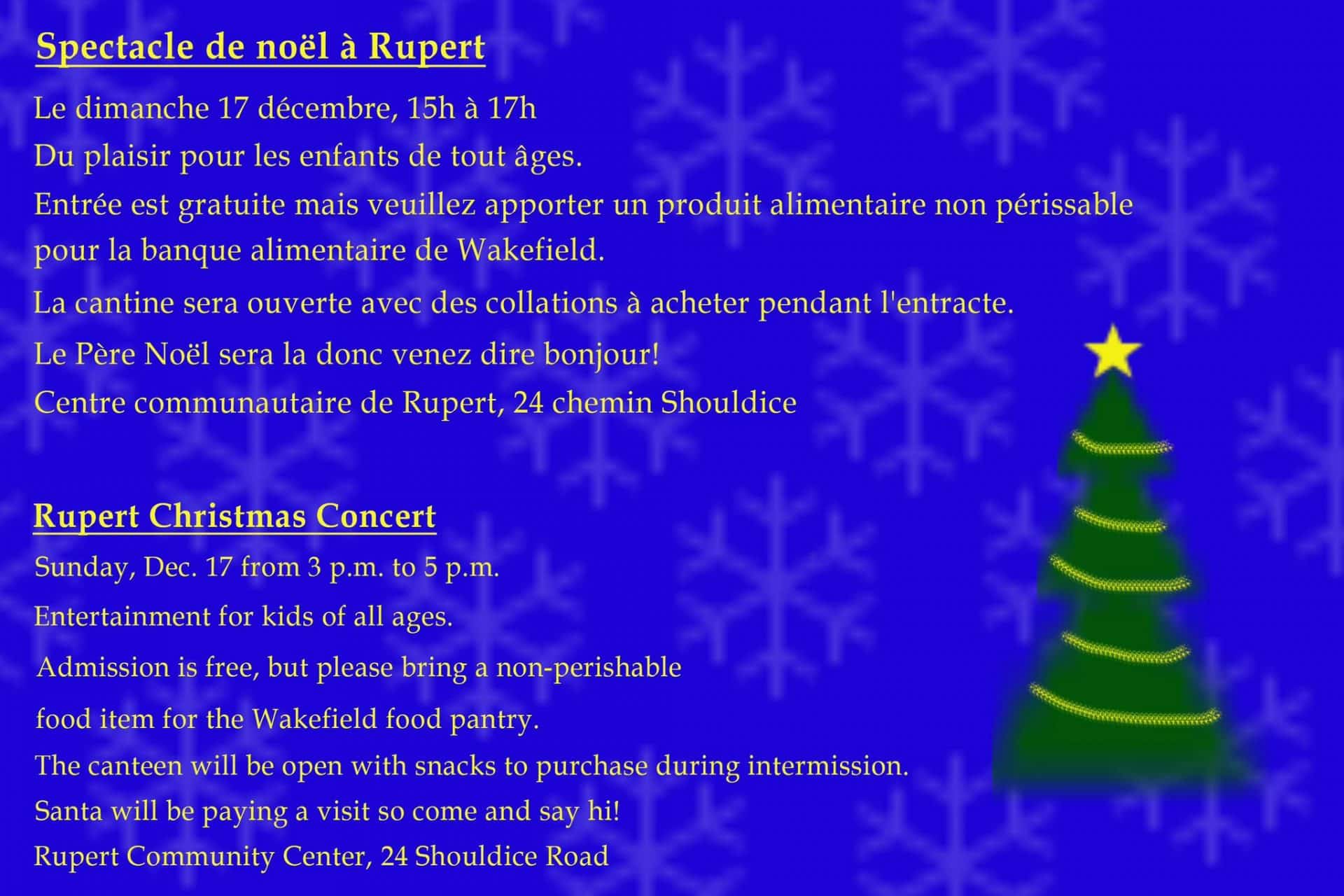 Spectacle de Noel RUper 17 decembre 2023