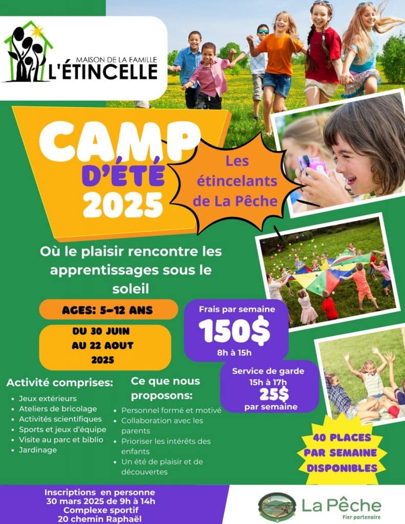 Camps de jour 2025 : Un été rempli d’aventures pour les enfants de La Pêche! 4 camp ete 2025 mfe