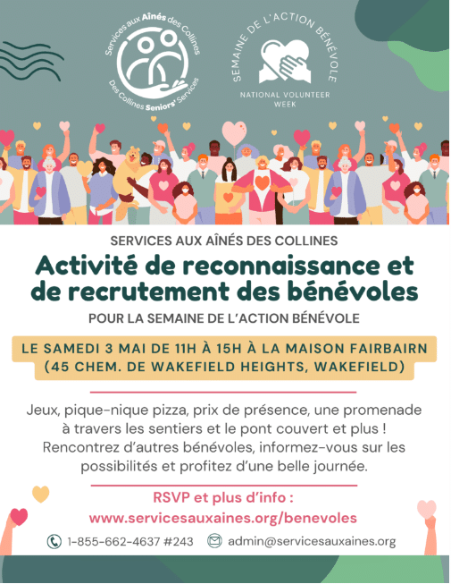 3 mai Activite reconnaissance et recrutement des benevoles