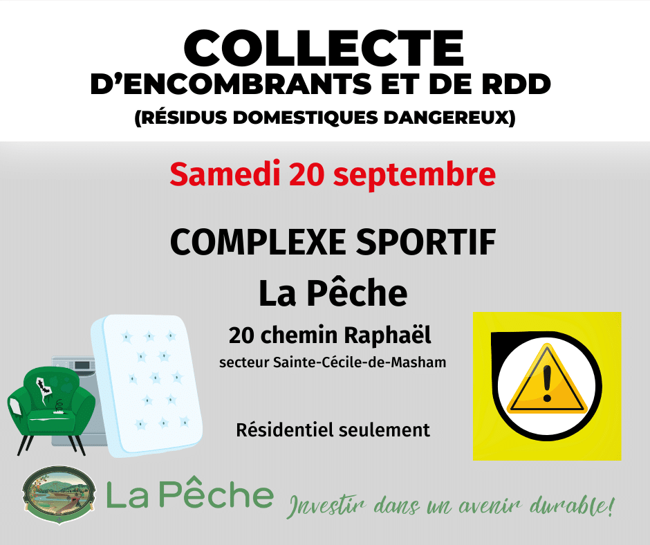 encombrants et RDD septembre 2025