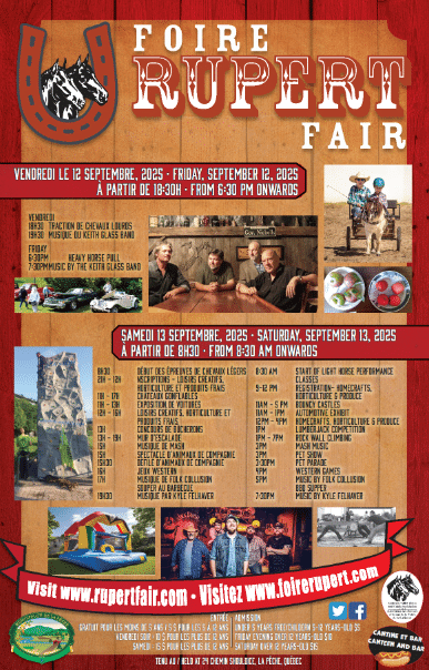 12 et 13 septembre Foire Rupert