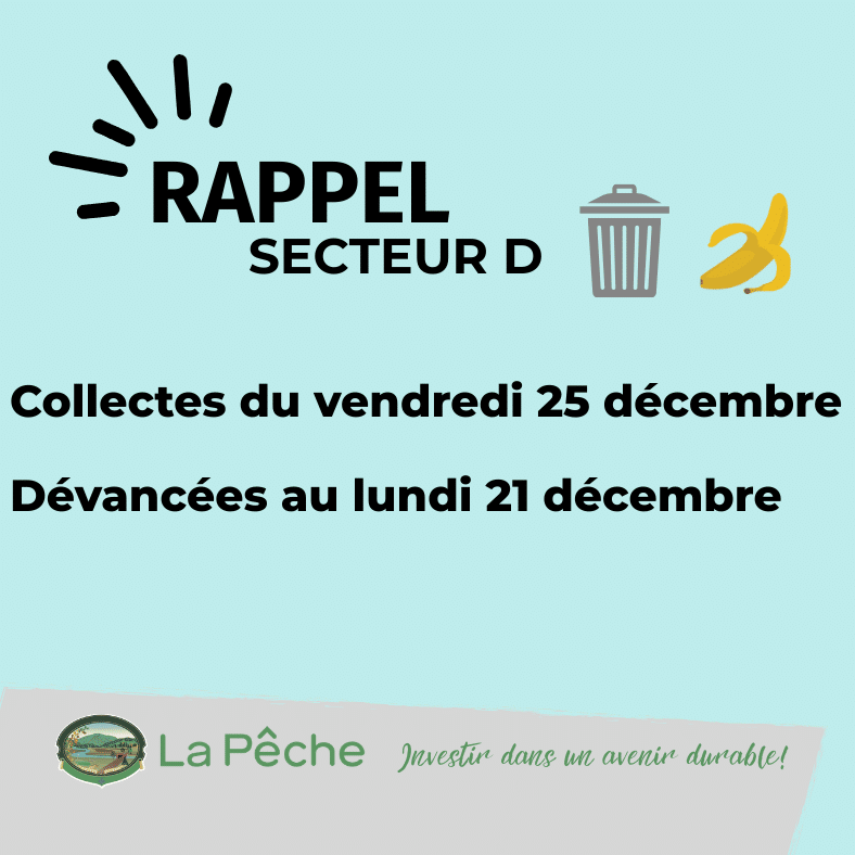 calendrier collectes report DC 2