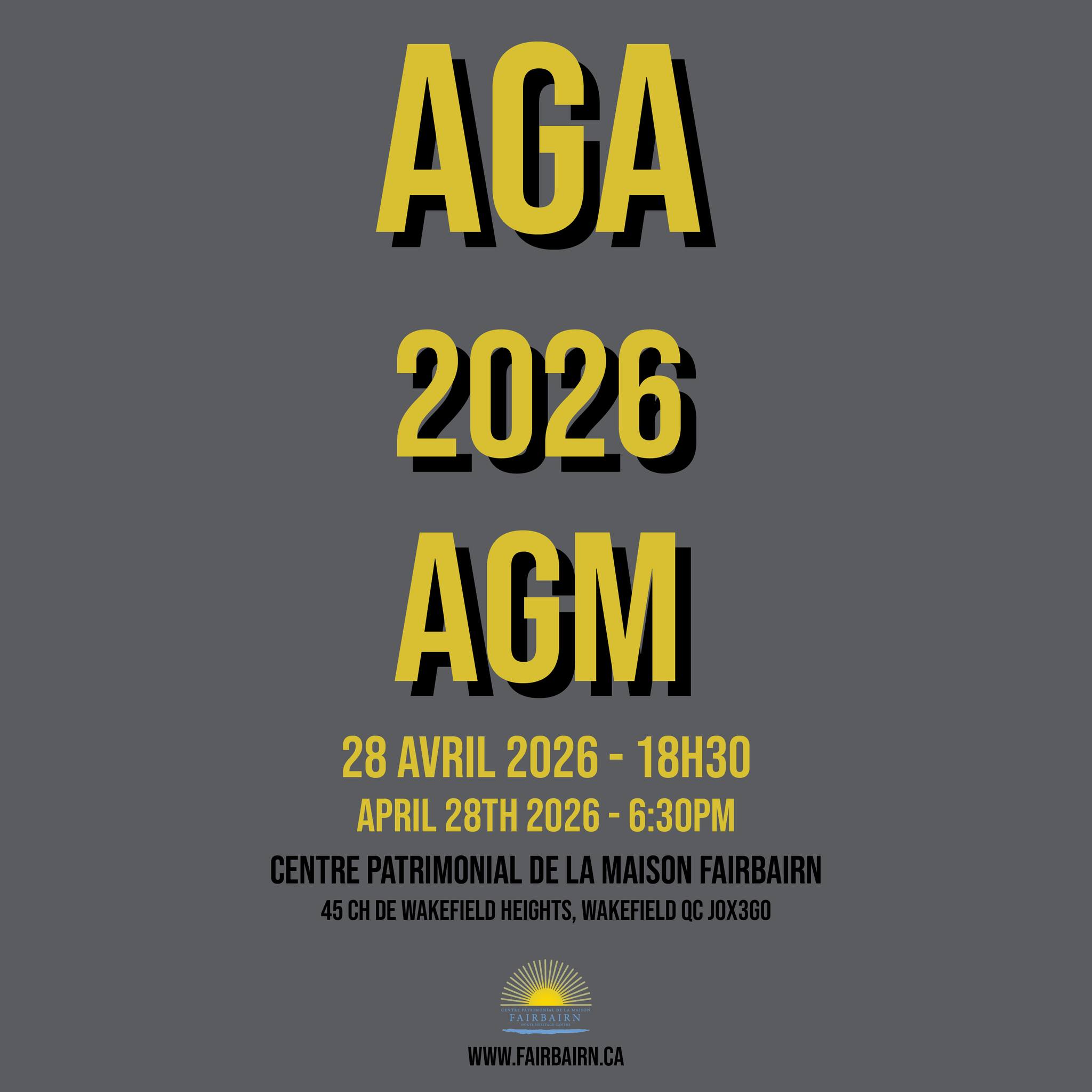 28 avril AGA Fairbain 2026