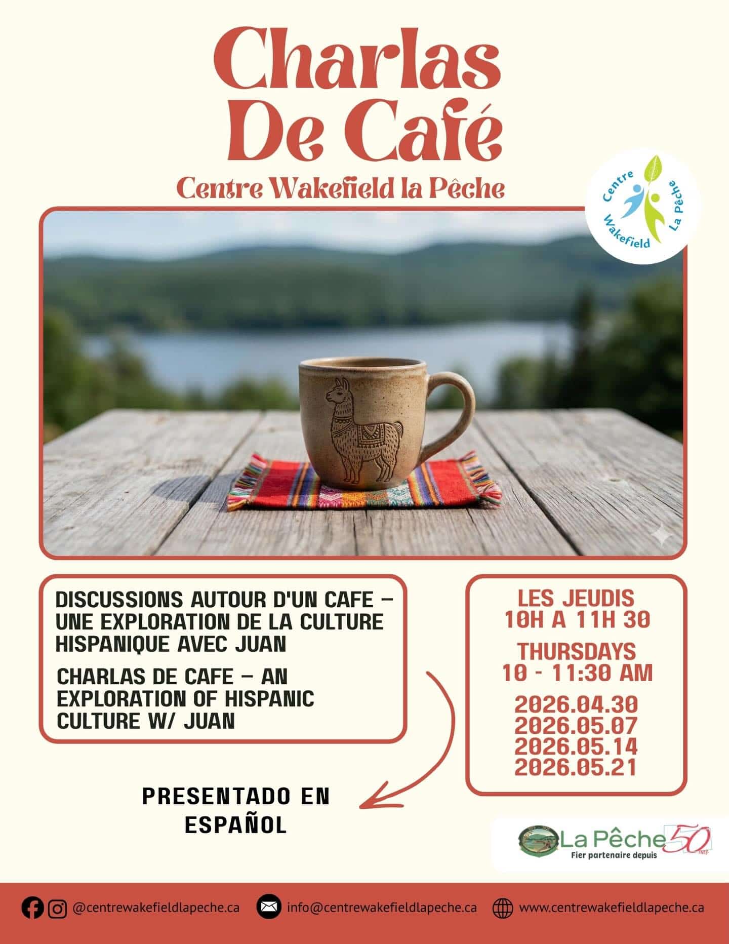30 avril Charlas De Cafe
