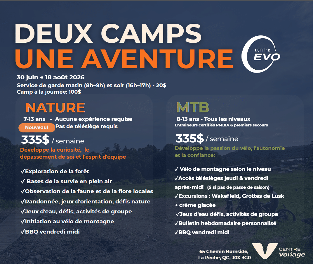 Camp de jour 18 camp 2026 evo