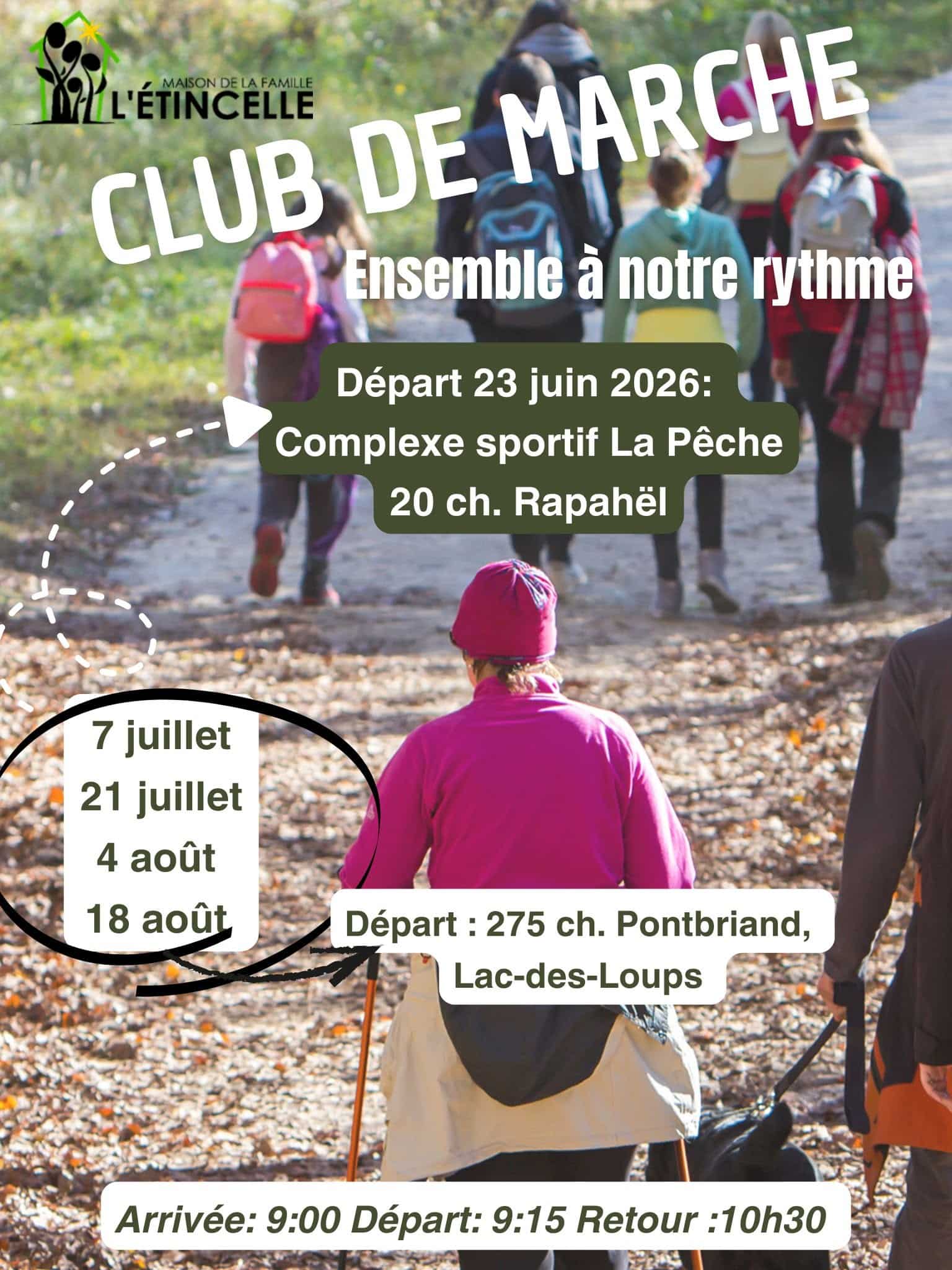 23 juin 2026 Club de marche Maison de la famille lEtincelle