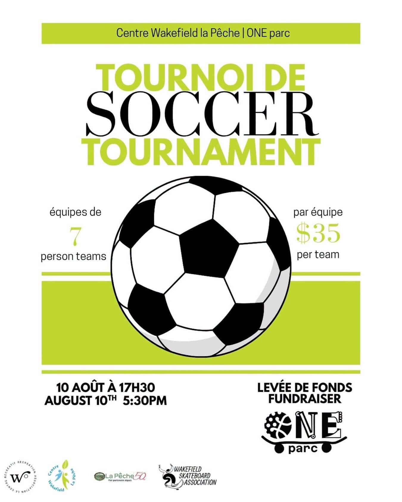 10 aout 2026 Tournoi de soccer